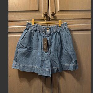 NWT Hunter Bell Aspen Denim Shorts Elastic Waist size Medium